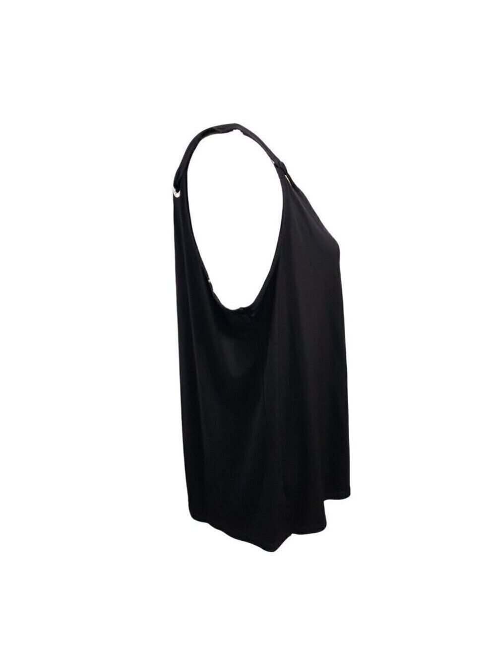 Nine West Womens Black V Neck Sleeveless Blouse XL - Picture 4 of 7